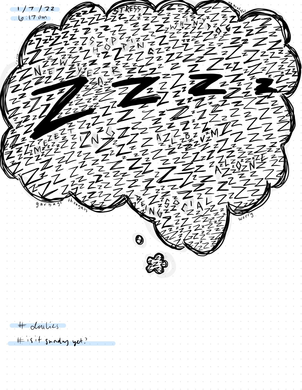 I’ve Got a Lot on My Mind (and most of it is wanting to sleep) / Dailies /&nbsp;1.7.22