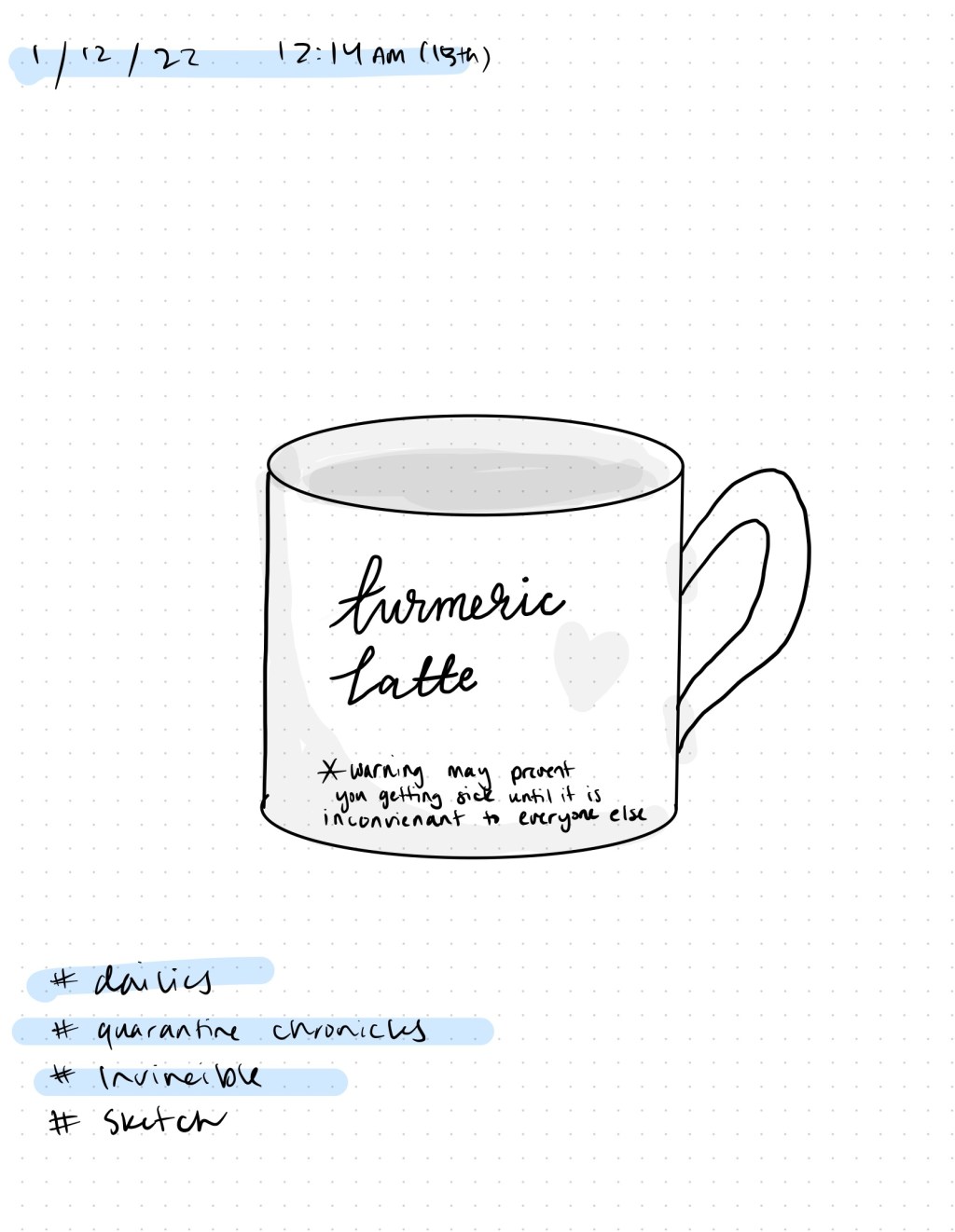 Turmeric Latte / Dailies /&nbsp;1.12.22