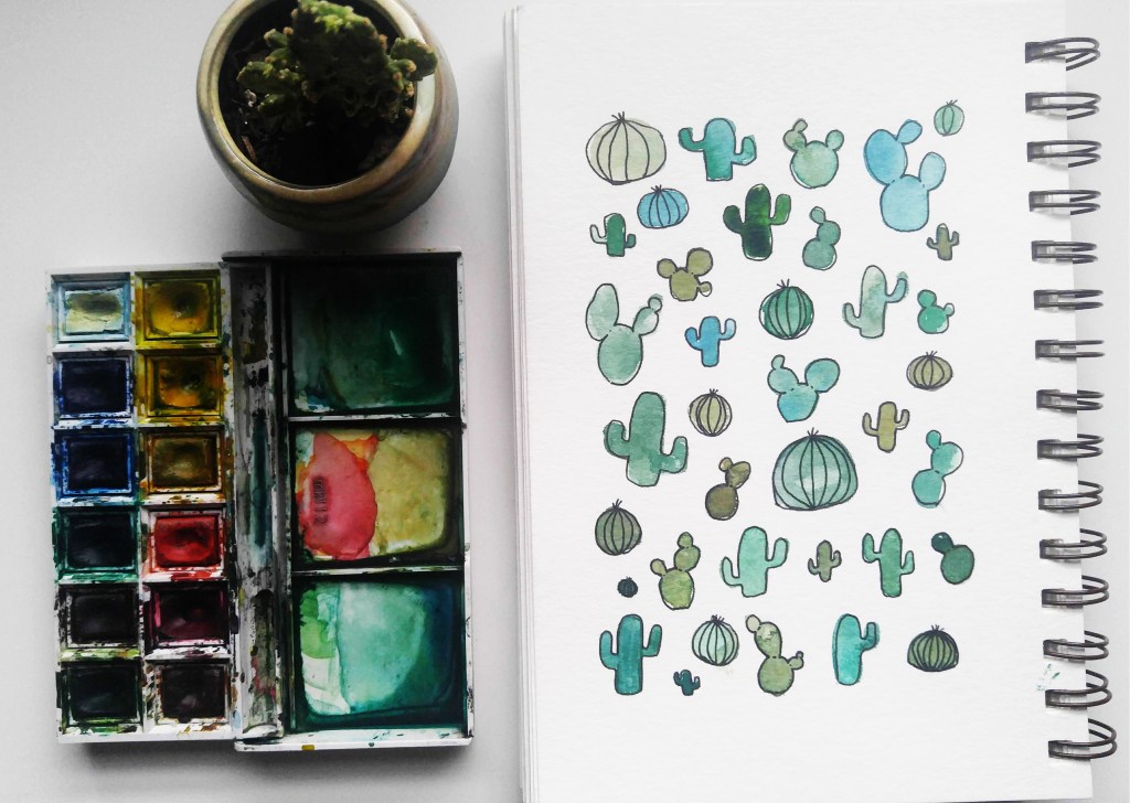 Tiny Cacti Party /&nbsp;Watercolors