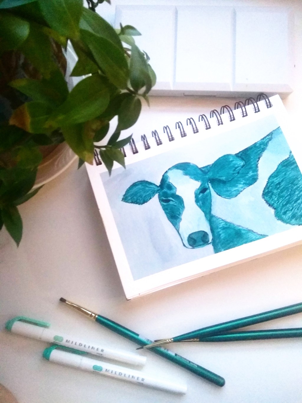 Blue Cow /&nbsp;Watercolors