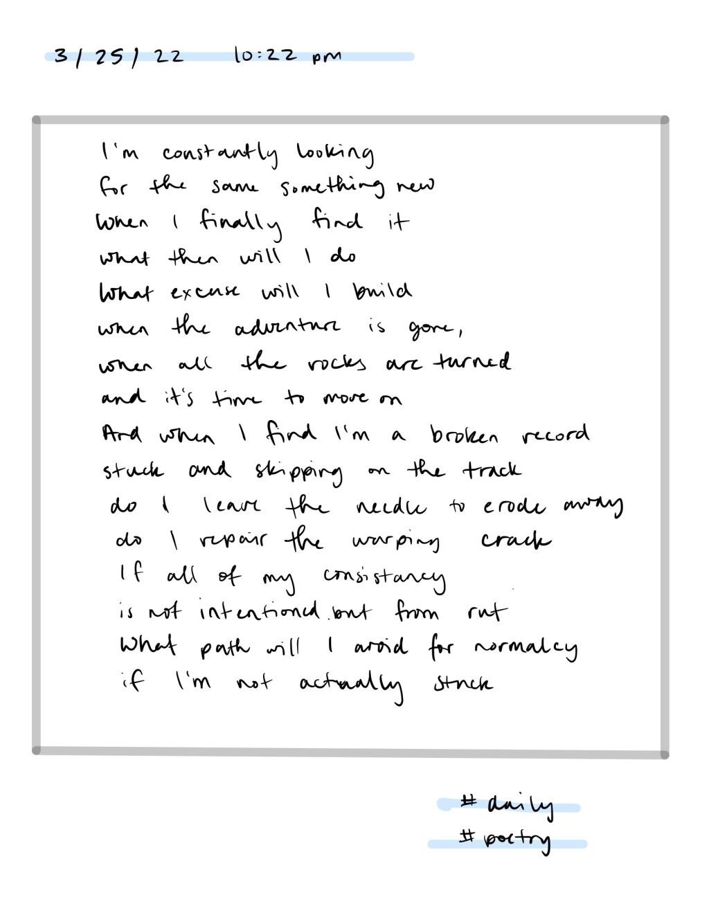 Stuck / Dailies /&nbsp;3.25.22