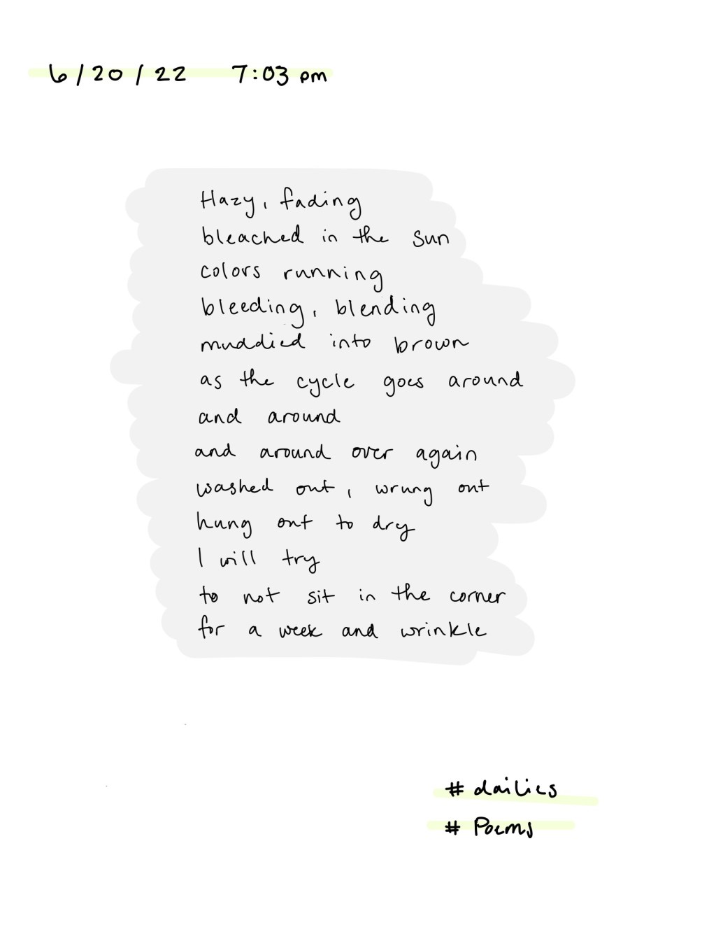 Wrinkle / Dailies /&nbsp;6.20.22